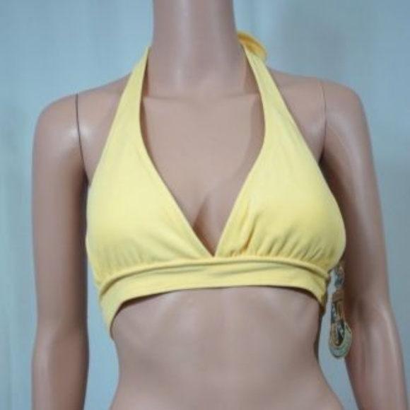 Juicy Couture Med Bikini Velour Yellow Aqua New! - Picture 2 of 8